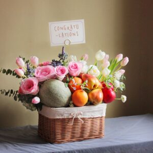 Hoa trái cây VITAMIN BASKET PINK